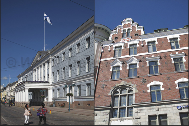 Neoclassical buildings (the town hall on the left) Neoclassical buildings (the town hall on the left)