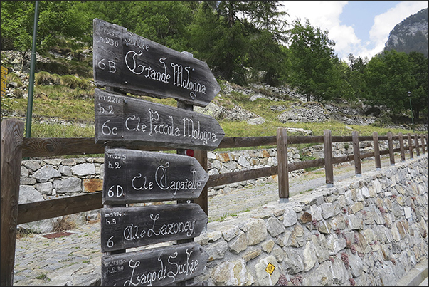 The trails that leave the village of Gruba The trails that leave the village of Gruba