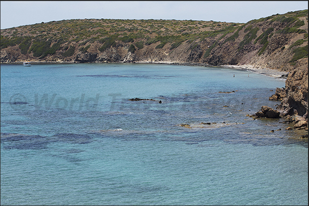 The south-eastern coast of Saint Antioco Island