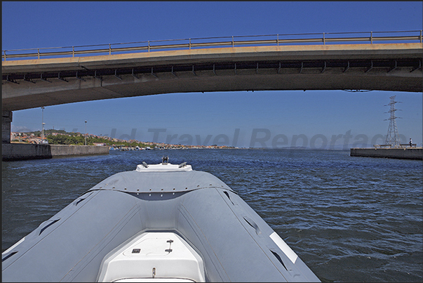 Saint Antioco Island. The bridge that connects the island with Sardinia