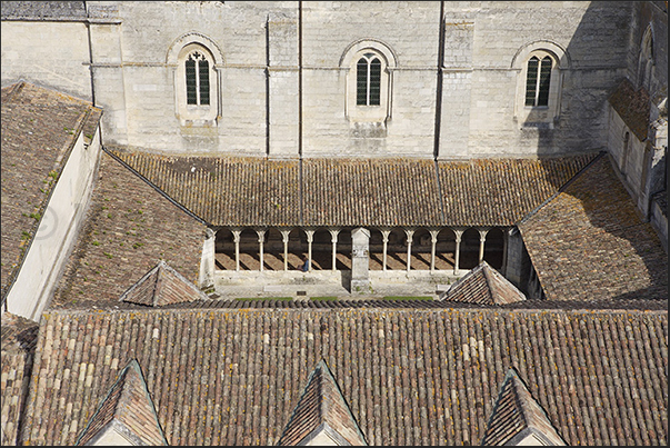 Medieval village of Saint Emilion. The cloister of the collegiate church Medieval village of Saint Emilion. The cloister of the collegiate church