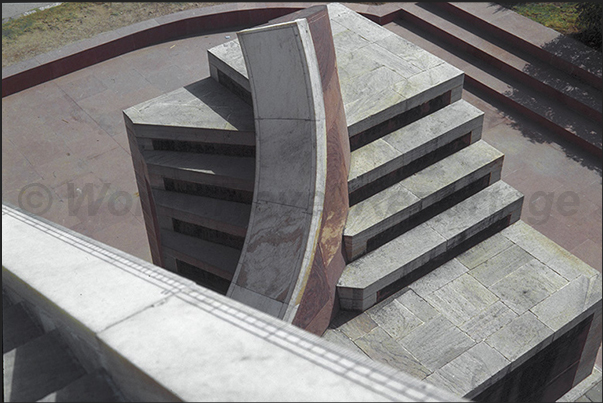 Jantar Mantar (Jaipur). The ancient architectural complex for the study of astronomy with different astronomical instruments Jantar Mantar (Jaipur). The ancient architectural complex for the study of astronomy with different astronomical instruments
