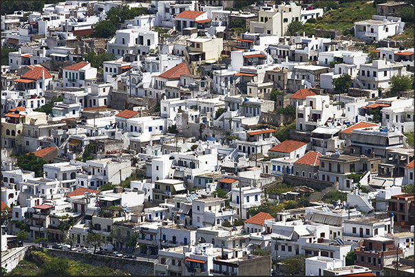Filoti town located in the center of the island Filoti town located in the center of the island