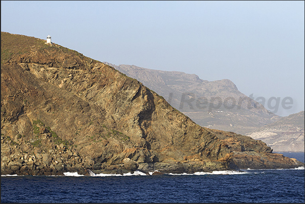 Cape Spathi lighthouse on the south coast of the island Cape Spathi lighthouse on the south coast of the island