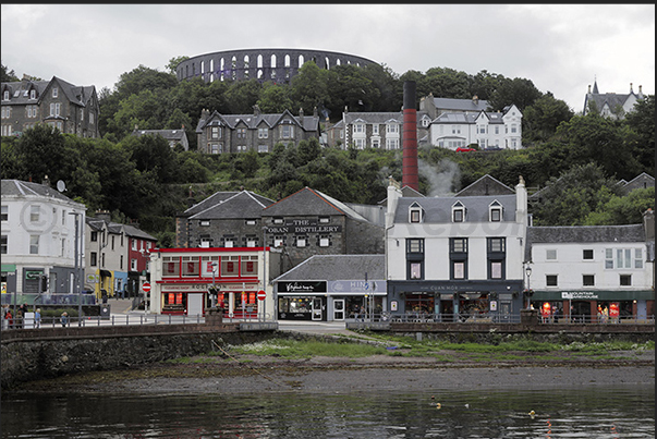 High up on the hill the Mc Caig'd Tower overlooks the town of Oban High up on the hill the Mc Caig'd Tower overlooks the town of Oban