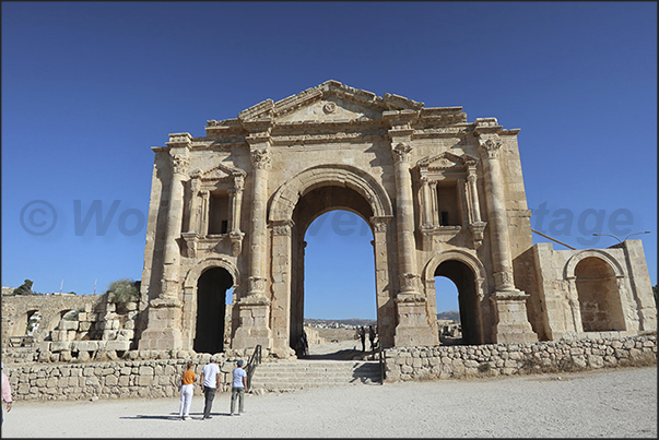 Arch of Hadrian. Entrance to the archaeological site Arch of Hadrian. Entrance to the archaeological site
