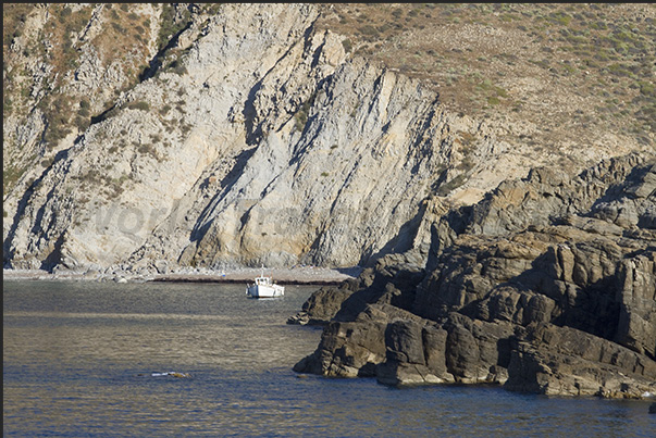 The barren north coast of Cape Korakas