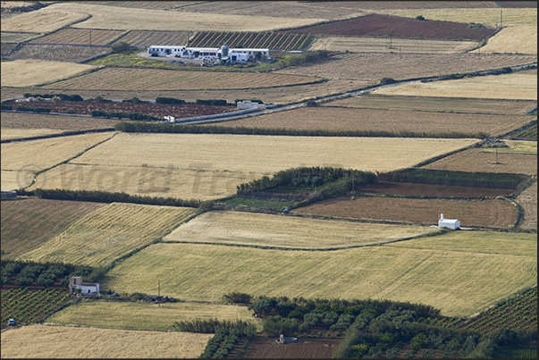 The island's countryside near the east coast seen from the monastery of Aghios Antonios