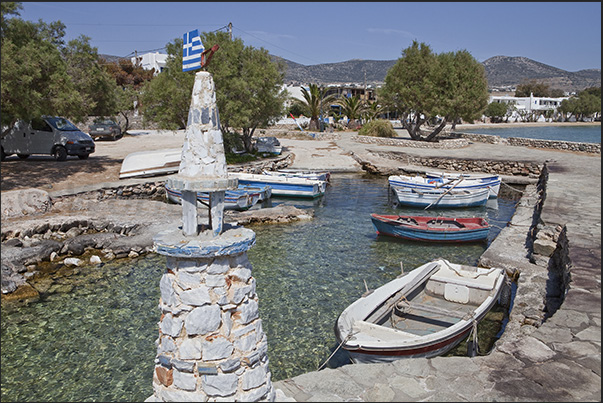 Views of Aliki Bay on the southwest coast. A small fishing port.