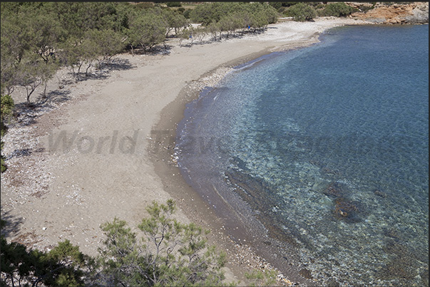 Beaches in Glyfa Bay, south-east coast