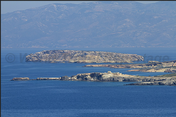 Cape Korakas bay and the island of Naxos on the horizon