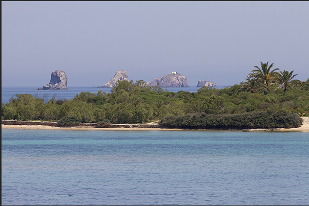 The small island of Boutaria located in the middle of the channel that separates Paros from Antiparos