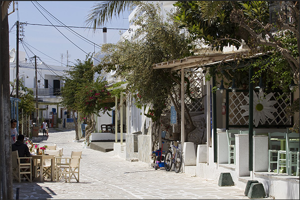 Glimpses of the town of Antiparos, the only one on the island