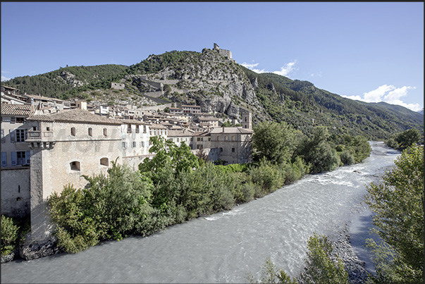 The village of Entrevaux on the banks of the Var River