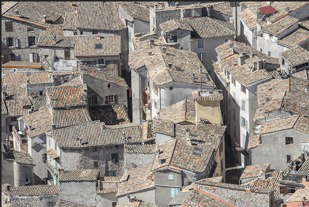 The characteristic Provencal clay tile roofs