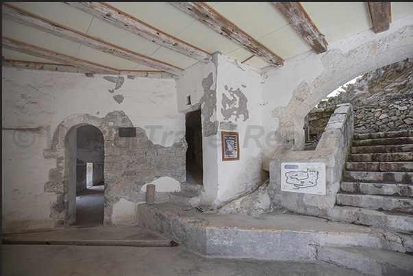 The large entrance hall to the fortress