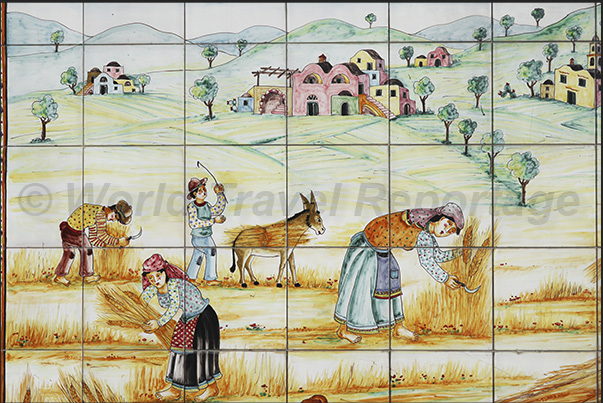 In the streets of the town of Vietri local history and culture are displayed in ceramic murals