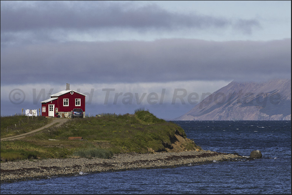 The entrance of the Eyjafjordur Fjord The entrance of the Eyjafjordur Fjord