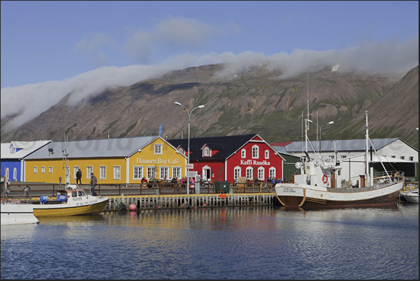 Road 76. Gulf of Siglufjordur. Country of Siglufjordur Road 76. Gulf of Siglufjordur. Country of Siglufjordur
