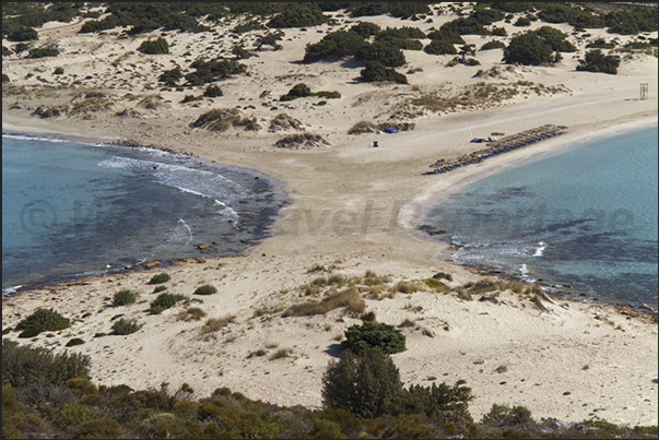 Elafonisos Bay. Mikros Simos Bay (right) and Meghalos Simos (left) Elafonisos Bay. Mikros Simos Bay (right) and Meghalos Simos (left)